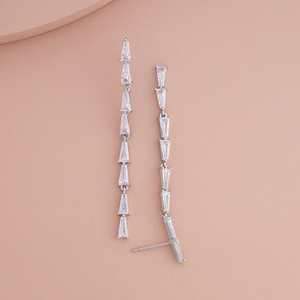 Trendy Classic and Religious Drop Pendant <b>Earrings</b> 183696 Featuring Zinc Alloy Stainless Steel Pearl Diamond for Parties - Product Image 5