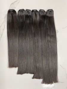 Top qualité 100% extensions de cheveux humains non transformés cuticule aligné naturel droit cheveux vierges tissage pour les femmes noires - Product Image 5