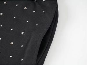 2024, fabricantes de alta calidad, precio al por mayor, novedad de verano, pantalones cortos negros holgados y cómodos con diamantes de imitación para hombre - Product Image 5