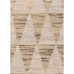 พรมขนสัตว์ทอมือลายเรขาคณิตสีเบจและสีน้ำตาล รุ่นคลาสสิค ยี่ห้ออินดัสบาร์ สำหรับห้องนั่งเล่นและห้องนอน-รุ่น DWRM-173 - Product Image 3