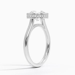 Timeless 925 Silver Fine Ring Luxury Lab Grown Diamond pour la proposition de mariage de fiançailles et la conception de halo caché d'anniversaire - Product Image 2