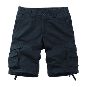 2025 alta tendencia hombres 100% algodón Cargo Jeans multibolsillos corto calidad Premium antiarrugas patrón sólido estambre tela - Product Image 1