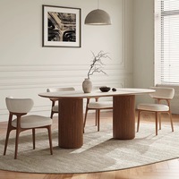 Ensemble de salle à manger moderne nordique sur mesure, 1 table + 6 chaises, table et chaises pour la maison