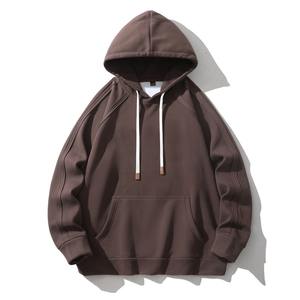 Sweat à capuche décontracté à manches longues et col rond pour hommes européens et américains pull à grandes poches vierges avec impression de logo personnalisé - Product Image 4