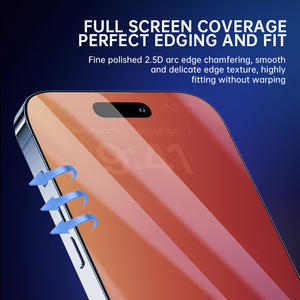 Protection d'écran de téléphone portable anti-espionnage de couleur or <span class=keywords><strong>super</strong></span> cool, verre céramique de confidentialité doré pour iPhone 13 Pro Max, accessoire de téléphone - Product Image 5