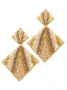 FFashion Jewelry Handmade Seed Bead Embroidered <b>Stud</b> <b>Earrings</b> Classic Style From India by MD Handicrafts for Parties - Product Image 3