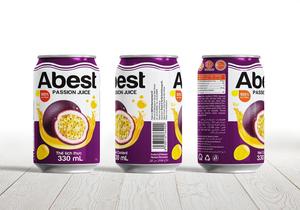 เครื่องดื่มน้ำผลไม้เสาวรส330มล. abest in CAN A & B รสธรรมชาติเข้มข้นส่วนผสมพื้นฐานของน้ำ
