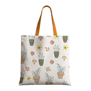 Autumn Cute <b>Canvas</b> Tote <b>Bag</b> with Zipper <b>Drawstring</b> Embroidery Customizable Logo Featuring Chains and Letter Decoration - Product Image 5