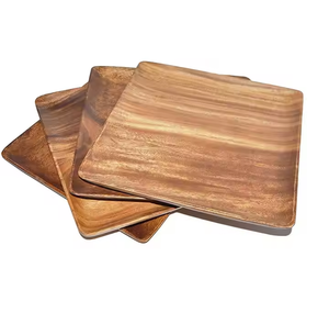 Vaisselle en bois dur Assiettes à manger en bois minimalistes Vaisselle en bois lisse par glowin fashion - Product Image 5