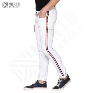 กางเกงยีนส์ทำจากผ้าเดนิมสำหรับผู้ชายกางเกงสกินนี่ทรงสลิมฟิตผลิตจากวัสดุคุณภาพสูงราคาสมเหตุสมผลบริการ OEM - Product Image 2