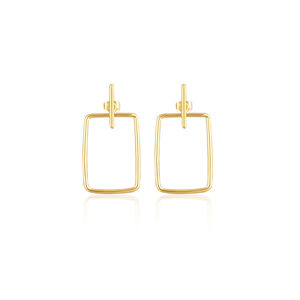 Boucles d'oreilles en laiton plaqué or de haute qualité pour les fêtes, artisanat, produit le plus vendu - Product Image 1