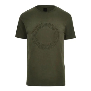 Camisetas de Hombre Personalizadas de Alta Calidad con Estampado en Relieve, Manga Corta, 100% Algodón, Antiarrugas, de Secado Rápido, a la Moda - Product Image 3