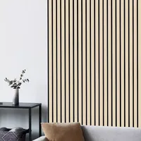 Panneau Acoustique Licorne Confort 9 De Luxe 2400x600x9mm Moderne Palomino Panneau Mural à Lattes en Bois Bureau Maison Design Hôtels Écoles