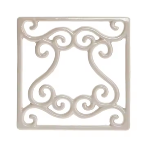 White Color Aluminum Kitchen <b>Trivet</b> Square Shaped Metal Table Decorative & Accessories for Kitchen Industry Trending Products - Product Image 1