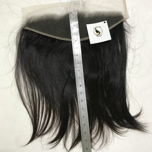 Ligne de cheveux naturelle, cuticule vierge brute alignée, cheveux humains péruviens, noirs, lisses, transparents, Swiss HD, Lace Frontal, 13x4, 13x6 - Product Image 1