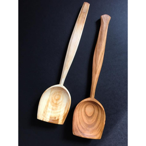 Ensemble de couverts en bois bio faits à la main cuillère fourchette couteau vaisselle réutilisable naturelle pour la cuisine, le camping et les événements - Product Image 5