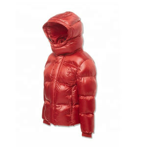 เสื้อแจ็คเก็ตพัฟเฟอร์ผู้ชายคุณภาพสูงสำหรับฤดูหนาว ระบายอากาศได้ดี กันน้ำ แบบสองด้าน สกรีนโลโก้ด้านหน้า คอตั้ง แบบเสื้อแจ็คเก็ตพารา - Product Image 6