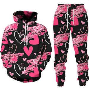 Conjuntos Deportivos Casuales con Capucha Estampados en Toda la Prenda, Hechos a Medida con Sublimación, Sudadera con Capucha y Pantalones 100% Algodón - Product Image 2