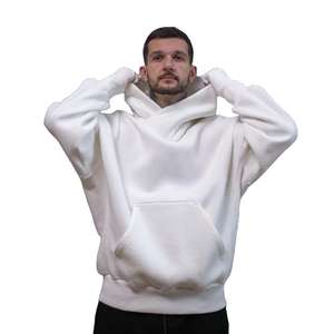 À la mode à manches longues rue pull à capuche pour hommes goutte épaule pull à capuche mode Logo personnalisé hommes sweats à capuche - Product Image 4