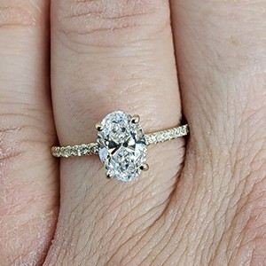 IGI Certified 18K Gold Lab Grown Diamond Engagement Wedding <b>Ring</b> Oval Cut Fine <b>Rings</b> for Men for Gift - Product Image 6