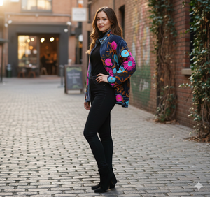 Plus Size Women's Autumn Knitted Velvet Elegant Long Sleeve Casual <b>Outwear</b> Solid Textured Single Button Fashion <b>Coat</b> - Product Image 4