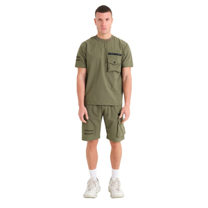 Conjunto de Dos Piezas para Hombre al por Mayor OEM, Conjunto Personalizado de Camiseta y Pantalones Cortos con Bloques de Color, Ideal para el Verano y el Ejercicio - Product Image 1