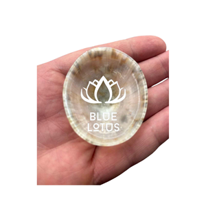 Décoration de coquille de mer de Lotus bleu faite à la main de haute qualité du Vietnam Technique brute d'ivoire pour les femmes enceintes allaitant les bébés - Product Image 1