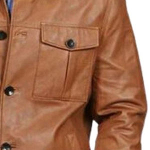 A prueba de viento logotipo impreso personalizado hombres camisa de cuero de calidad superior último estilo hombres camisas de cuero - Product Image 2