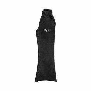 Pantalon de survêtement personnalisé en polaire pour hommes, jogging décontracté, baggy en éponge française, pantalon de survêtement évasé zippé à l'avant, empilé pour hommes - Product Image 4