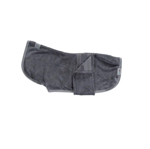 MicroLux X Small Double Layer Dog Bathrobe Soft <b>Microfiber</b> Material with Solid Pattern for Bathroom Clothing Collar - Product Image 3