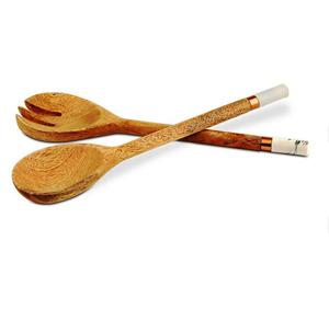 ชุดมีดหั่นสลัดทำด้วยมือจากยางเรซินงาช้างพร้อมที่จับทำจากเรซินสแตนเลสสำหรับใช้ในบ้านห้องครัว - Product Image 2