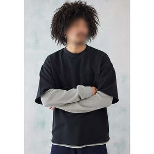 T-shirt double couche pour homme, style unique, sur mesure, de bonne qualité, impression de logo personnalisée, manches courtes, t-shirt double couche pour homme - Product Image 1