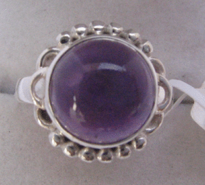 Shah Gems Women's Natural Amethyst <b>Ring</b> in 925 Sterling Silver <b>Adjustable</b> Bezel Setting 18K Plating Gift Accessory - Product Image 1