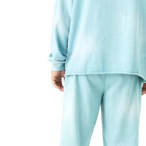 Survêtements personnalisés en molleton 100% coton avec broderie délavée et appliqué, pour hommes, effet délavé au soleil, lavage à l'acide, pull oversize, écologique, de haute qualité - Product Image 6