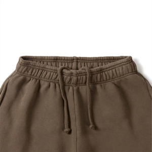 Men's Brown Cotton Sweatpants <b>Elastic</b> Waist Drawstring Casual Joggers Side Pockets Midweight Autumn Wear - Product Image 5