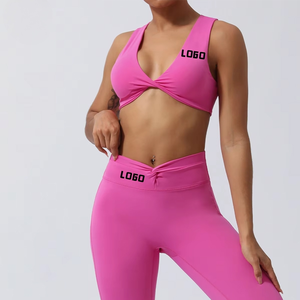Venta al por mayor de ropa personalizada para eventos, ropa para eventos de fitness, sujetador, ropa deportiva de fitness, conjunto de yoga con patrón sólido - Product Image 1