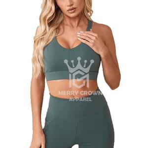 Ropa de gimnasio para mujer de primera calidad, Sujetador deportivo de Yoga sin costuras, ropa deportiva de entrenamiento lisa, características de talla grande - Product Image 3