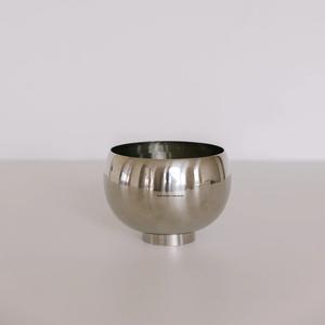 Bol de boule de fleur en métal décoratif de table pour la décoration de salon à la maison bols de fleurs faits à la main finis gris - Product Image 6