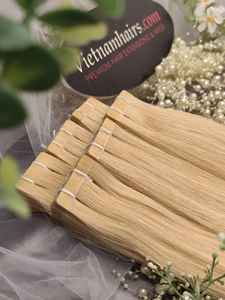 Meilleure qualité 100% véritable kératine Double épaisseur ruban adhésif dans les extensions de cheveux humains bruts traités à la Machine Styles de boucles de vague de cuticule complète - Product Image 2