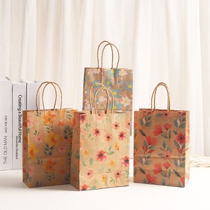 Sac de shopping en papier kraft écologique avec logo personnalisé KAKA, avec poignées torsadées, sac d'emballage cadeau recyclable coloré - Product Image 4