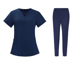 Uniforme médico de moda antiarrugas para mujer, venta al por mayor, uniforme de enfermera, conjunto de ropa de trabajo para salón de belleza para uso hospitalario - Product Image 2