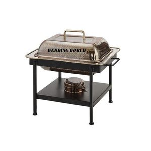 Calentador de alimentos de Metal decorativo Plato de comida hecho a mano de calidad Superior Última llegada Plato de frotamiento de Metal de lujo al por mayor de lujo - Product Image 6