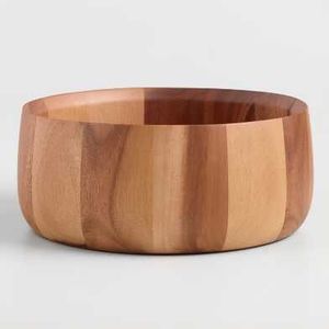 Tazón de servir de madera hecho a mano para una decoración de mesa rústica y elegante con artesanía duradera, adecuado para uso diario. - Product Image 2