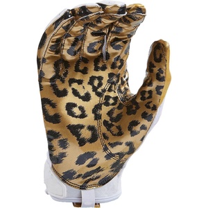 Gants de récepteur de football en cuir de conception personnalisée de haute qualité poignée en silicone pour adultes et enfants équipement de football américain en plein air - Product Image 2