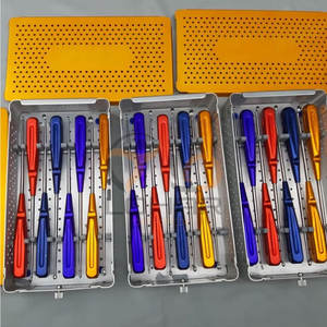 Curettes standard pour colonne cervicale osseuse Instruments orthopédiques pour colonne vertébrale de bonne qualité Ensemble de curettes cervicales arc-en-ciel américaines - Product Image 6