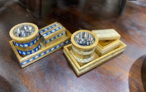 NOUVEAU Indian Top Selling Handmade Ramadan Gift Bone Inlay Black and White Mubkhar Bakhoor burner Incense burner Arabic Oud burner - Product Image 4