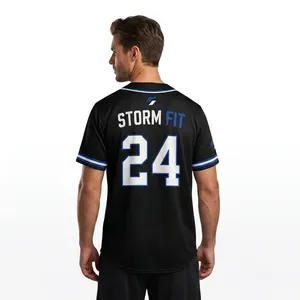 Camiseta de Béisbol Personalizada para Hombre, Manga Corta, Sublimada, Absorbente de Humedad, Antibacteriana, Corte Regular, para Todas las Temporadas, Ropa de Equipo - Product Image 4