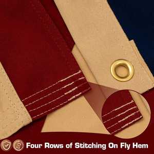 Bandera Vintage de Betsy Ross de 1776, 3x5 pies, 100% algodón, estrellas bordadas, teñida con té, americana, para exteriores, resistente, 13 estrellas, poliéster - Product Image 2