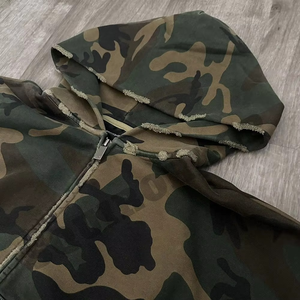 Sudadera de Invierno Personalizada para Caza, 450 Gramos, Algodón Vintage Desgastado, Cierre de Cremallera, Hombros Caídos, Corte Cuadrado, Impresión Serigráfica, Ecológica - Product Image 4