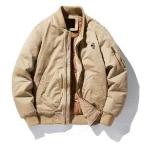 เสื้อแจ็กเก็ตบอมเบอร์สำหรับผู้ชายเสื้อแจ็กเก็ตนักบินแบบมีกระเป๋าพร้อมวัสดุทนทาน2025ออกแบบได้ตามต้องการ - Product Image 1